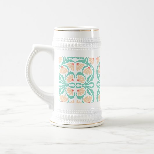 Retro Daisies Birth Flower April Bierglas (Links)