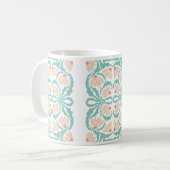Retro Daisies Birth Flower April Kaffeetasse (Vorderseite Links)