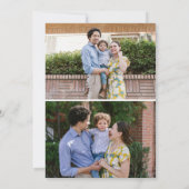 Retro Daisies Blue 2 Foto Adoption Day Courthouse Einladung (Rückseite)