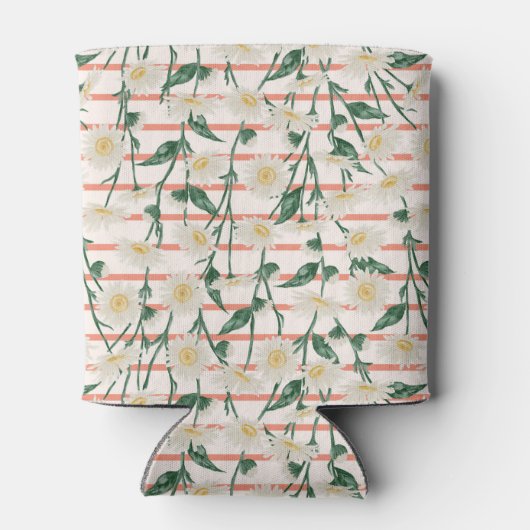 Retro Daisies Blumengrün Brautparty Custom Dosenkühler (Rückseite)