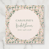 Retro Daisies Blumengrün Brautparty Custom Geschenkanhänger (Vorderseite)