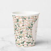 Retro Daisies Blumengrün Brautparty Custom Pappbecher (Rechts)