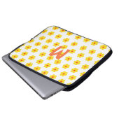 Retro Daisies Gelb, Orange und Weiß Laptopschutzhülle (Vorne Knopf)