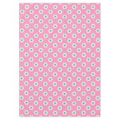 Retro Daisies rosa und grün Tischdecke (Vorderseite)