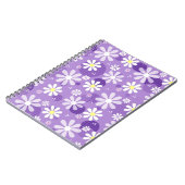 Retro Daisies und Lila Polka Dots Notizblock (Linke Seite)