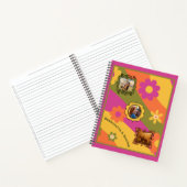 Retro Daisy 3 Foto Horse Pet Collage und Name Notizblock (Innenseite)