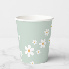 Retro Daisy Baby Duschpapiertassen Pappbecher