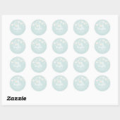 Retro Daisy Baby Shower Classic Round Sticker (Blatt)