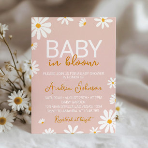 Retro Daisy Baby Shower Einladung