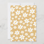 Retro Daisy Baby Shower Einladung | Retro Baby (Rückseite)