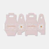 Retro Daisy Birthday Favor Box Geschenkschachtel (Ungefaltet)