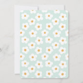 Retro Daisy Birthday Slumber Party Einladung (Rückseite)