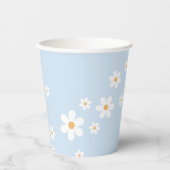 Retro Daisy blass blauen Baby Duschpapier Tassen Pappbecher (Vorderseite)