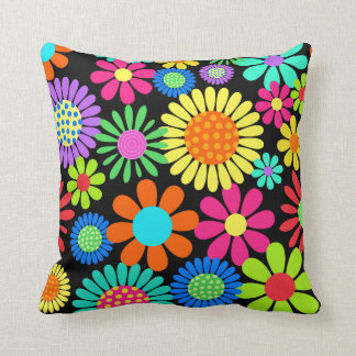Retro Daisy Blossom Blume Power Muster Kissen