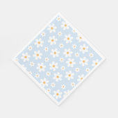 Retro Daisy Blue Paper Teller Serviette (Ecke)