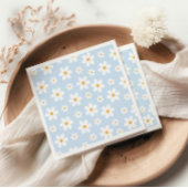 Retro Daisy Blue Paper Teller Serviette