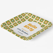 Retro Daisy Blume Checkered Pappteller (Gewinkelt)