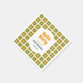 Retro Daisy Blume Checkered Serviette (Ecke)