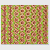Retro Daisy Blume Frühjahrsgarten Geschenkpapier (Flach)