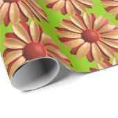 Retro Daisy Blume Frühjahrsgarten Geschenkpapier (Rolleneckpunkt)