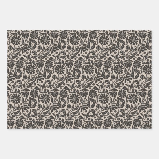 Retro Daisy & Blume Geschenkpapier Set (Vorderseite 3)