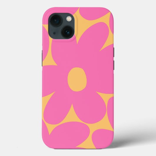 Retro Daisy Blume in Pink Pale Marigold #1 #art Case-Mate iPhone Hülle (Rückseite)