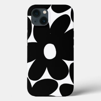 Retro Daisy Blume in Schwarz und Weiß #1 #floral Case-Mate iPhone Hülle