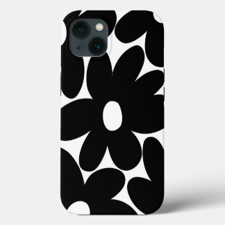 Retro Daisy Blume in Schwarz und Weiß #1 #floral iPhone 13 Hülle
