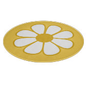 Retro Daisy Blume Single in Senfgelb Schneidebrett (Ecke)