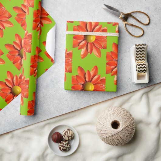 Retro Daisy Blume Spring Summer Garden Wedding Geschenkpapier (Kunsthandwerk)