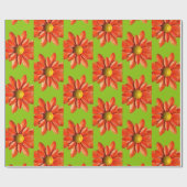 Retro Daisy Blume Spring Summer Garden Wedding Geschenkpapier (Flach)