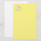 Retro Daisy Blume Stationery Briefpapier (Vorne/Hinten)