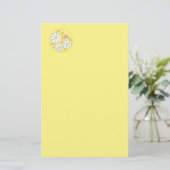 Retro Daisy Blume Stationery Briefpapier (Stehend Vorderseite)