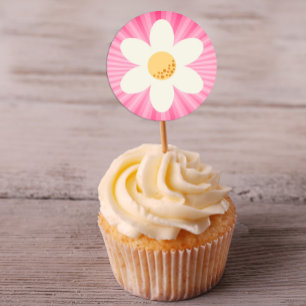 Retro Daisy Blume Sticker   Groovy 70er Boho Flora