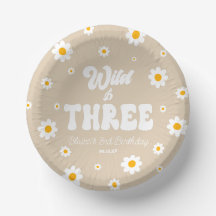 Retro Daisy Blume Wild & Drei 3. Geburtstagsfeier 