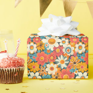 Retro-Daisy-Blumenverpackungspapier Geschenkpapier
