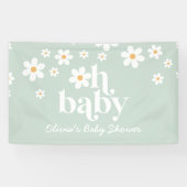 Retro Daisy boho Baby Showbanner Banner (Horizontal)