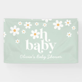 Retro Daisy boho Baby Showbanner Banner