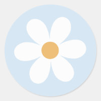 Retro daisy boho blau