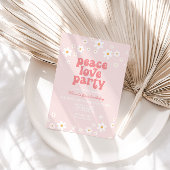 Retro daisy boho blumenfriedliche Liebe Party Gebu Einladung