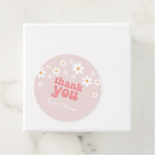 Retro daisy boho Blumengeburtstag vielen Dank Geschenkanhänger