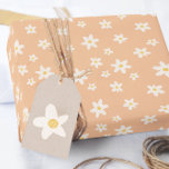 Retro Daisy Boho Pink Wrapping Paper Geschenkpapier<br><div class="desc">Retro Daisy Floral Boho Pink Wrapping Paper</div>