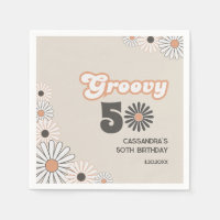 Retro-Daisy-Boho-Terrakotta-Natürlich 50. Geburtst