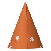 Retro daisy boho verbrannte orange Party Hat Partyhütchen (Rückseite)
