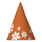 Retro daisy boho verbrannte orange Party Hat Partyhütchen (Rechts)
