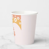 Retro Daisy Boho Wild One Rainbow Pappbecher (Links)