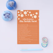 Retro Daisy Brautparty Game Flyer (Einzeln)