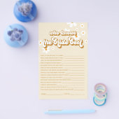 Retro Daisy Brautparty Game Flyer (Einzeln)