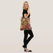 Retro Daisy Brown Tote Bag Tasche (Am Model)