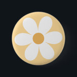 Retro daisy button<br><div class="desc">Retro inspirierte die ersten Geburtstagsknöpfe im Stil der 70er Jahre,  die blauen Schriftart und Farben.</div>